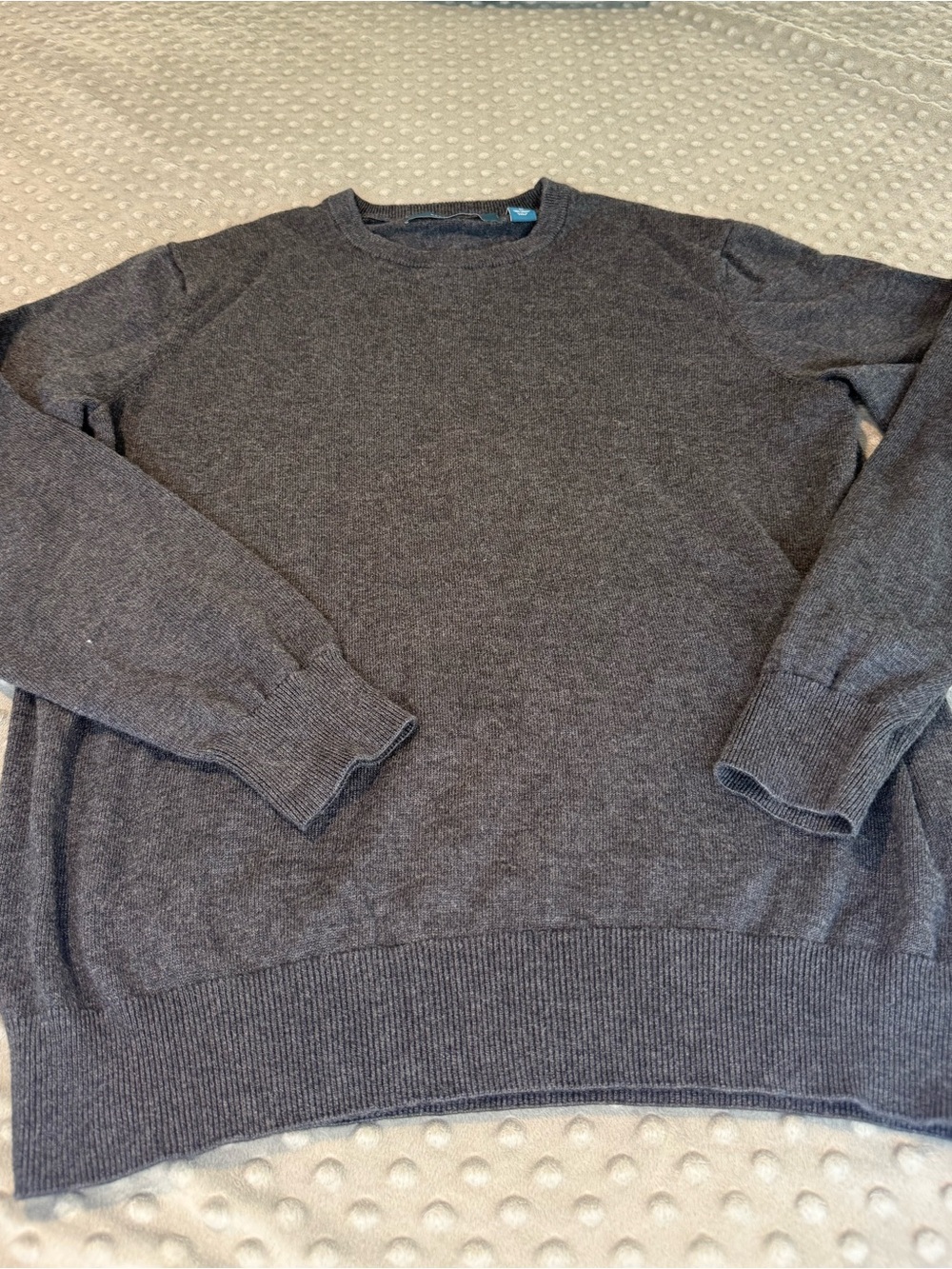 Perry Ellis Men's Charcoal Gray Crewneck Sweater cotton and modal Cottagecore - Picture 1 of 6